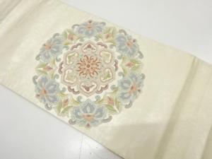 相良刺繍　引箔　華紋　袋帯